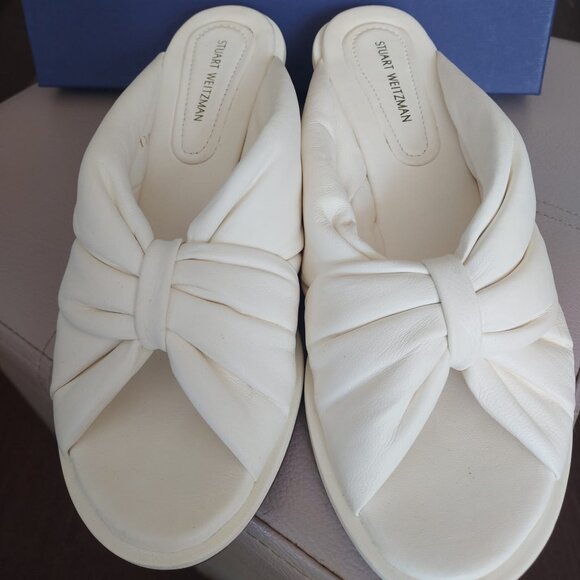 White Stuart Weitzman Heels - Picture 1 of 5